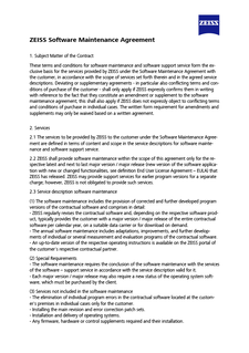 ZEISS Software Maintenance Agreement的预览图像