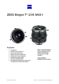 ZEISS Biogon T* 2/35 M42-I的预览图像