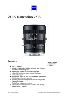 ZEISS Dimension 2/35的预览图像