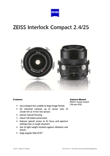 ZEISS Interlock Compact 2.4/25的预览图像