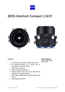 ZEISS Interlock Compact 2.8/21的预览图像