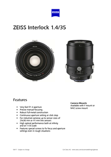 ZEISS Interlock 1.4/35的预览图像