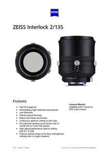 ZEISS Interlock 2/135的预览图像