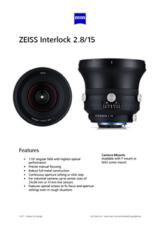 ZEISS Interlock 2.8/15的预览图像
