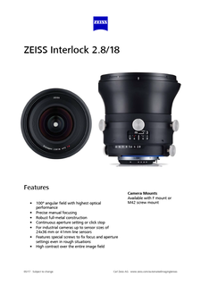 ZEISS Interlock 2.8/18的预览图像