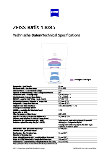 ZEISS Batis 1.8/85的预览图像