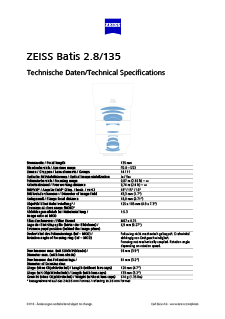ZEISS Batis 2.8/135的预览图像