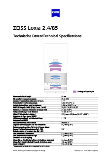 ZEISS Loxia 2.4/85的预览图像