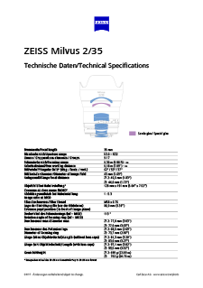 ZEISS Milvus 2/35的预览图像