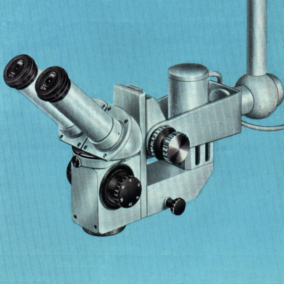 蔡司首款手术显微镜的图像。 
